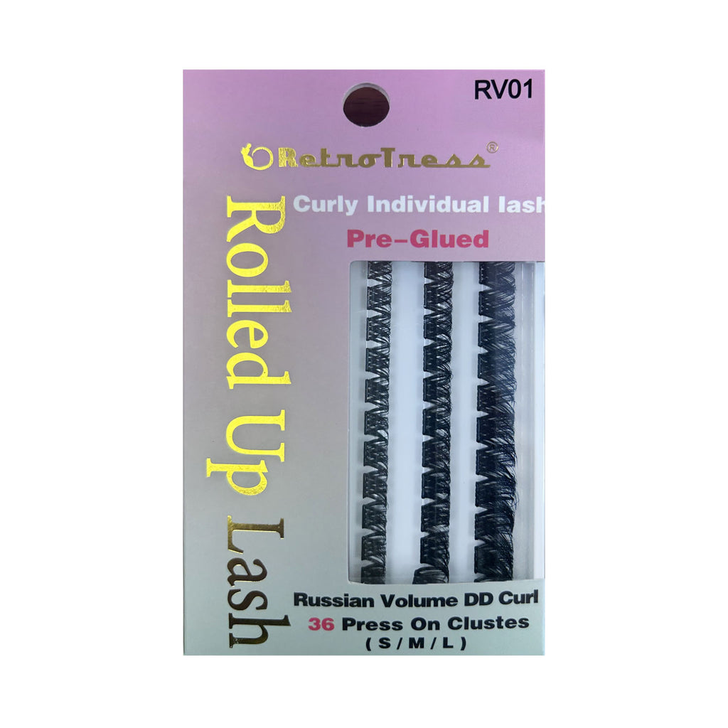RetroTress Curly Individual Rolled Up Lash Pre Glued