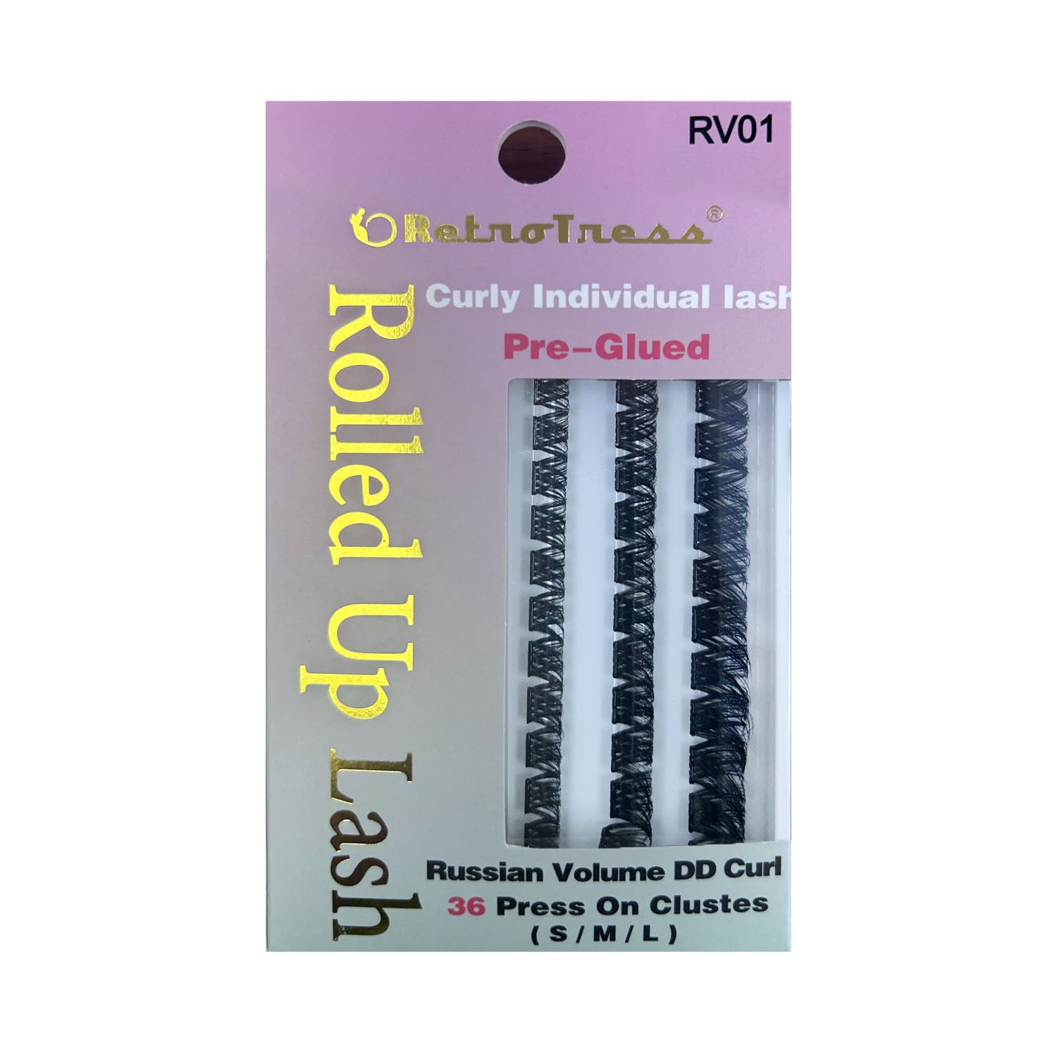 RetroTress Curly Individual Rolled Up Lash Pre Glued