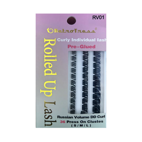 (6PCS)RetroTress Curly Individual Rolled Up Lash Pre Glued