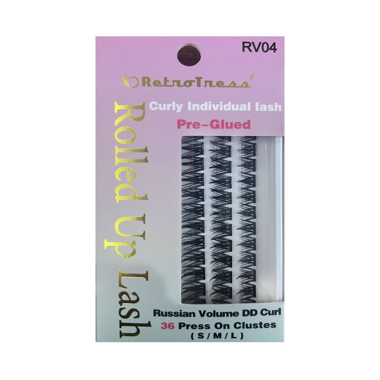 RetroTress Curly Individual Rolled Up Lash Pre Glued