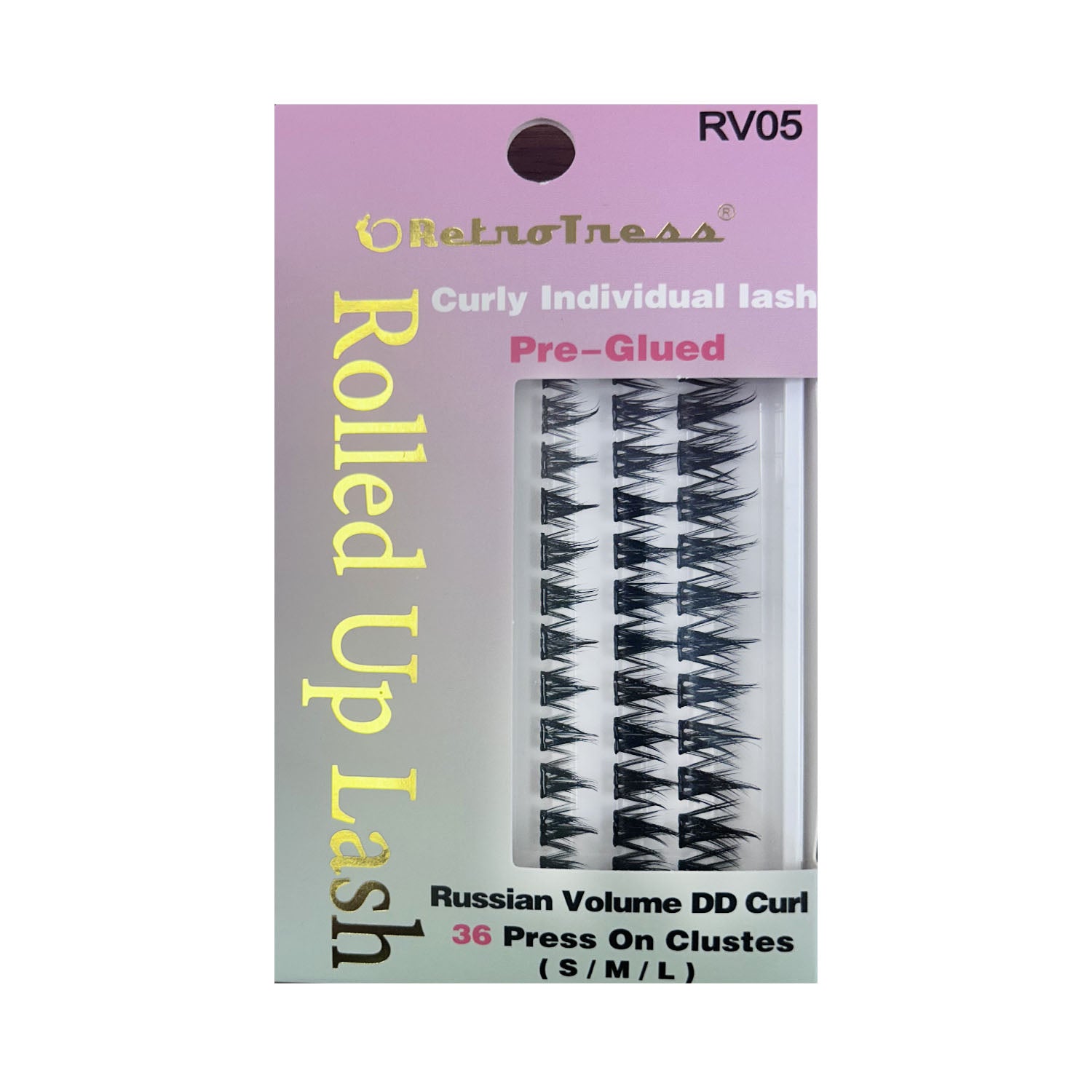 RetroTress Curly Individual Rolled Up Lash Pre Glued