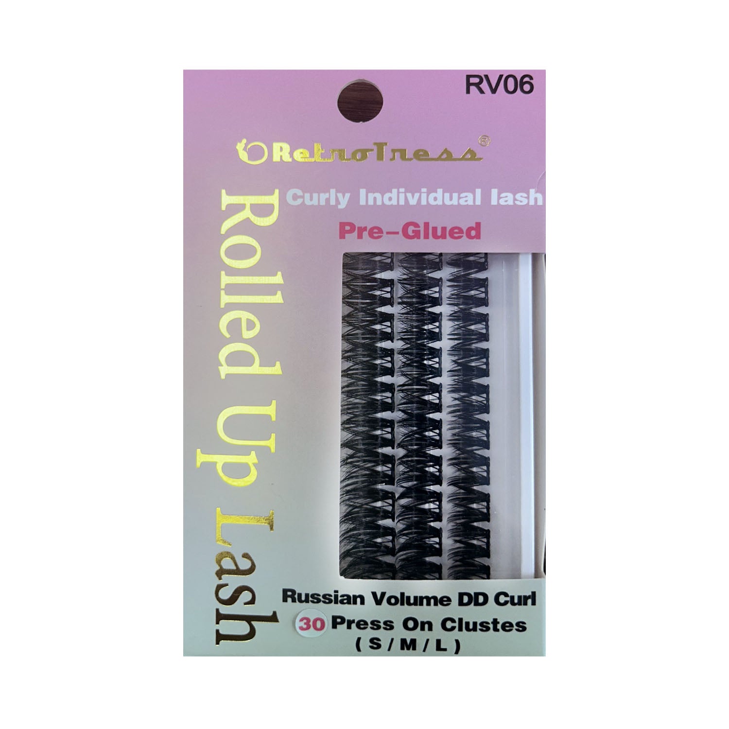 RetroTress Curly Individual Rolled Up Lash Pre Glued