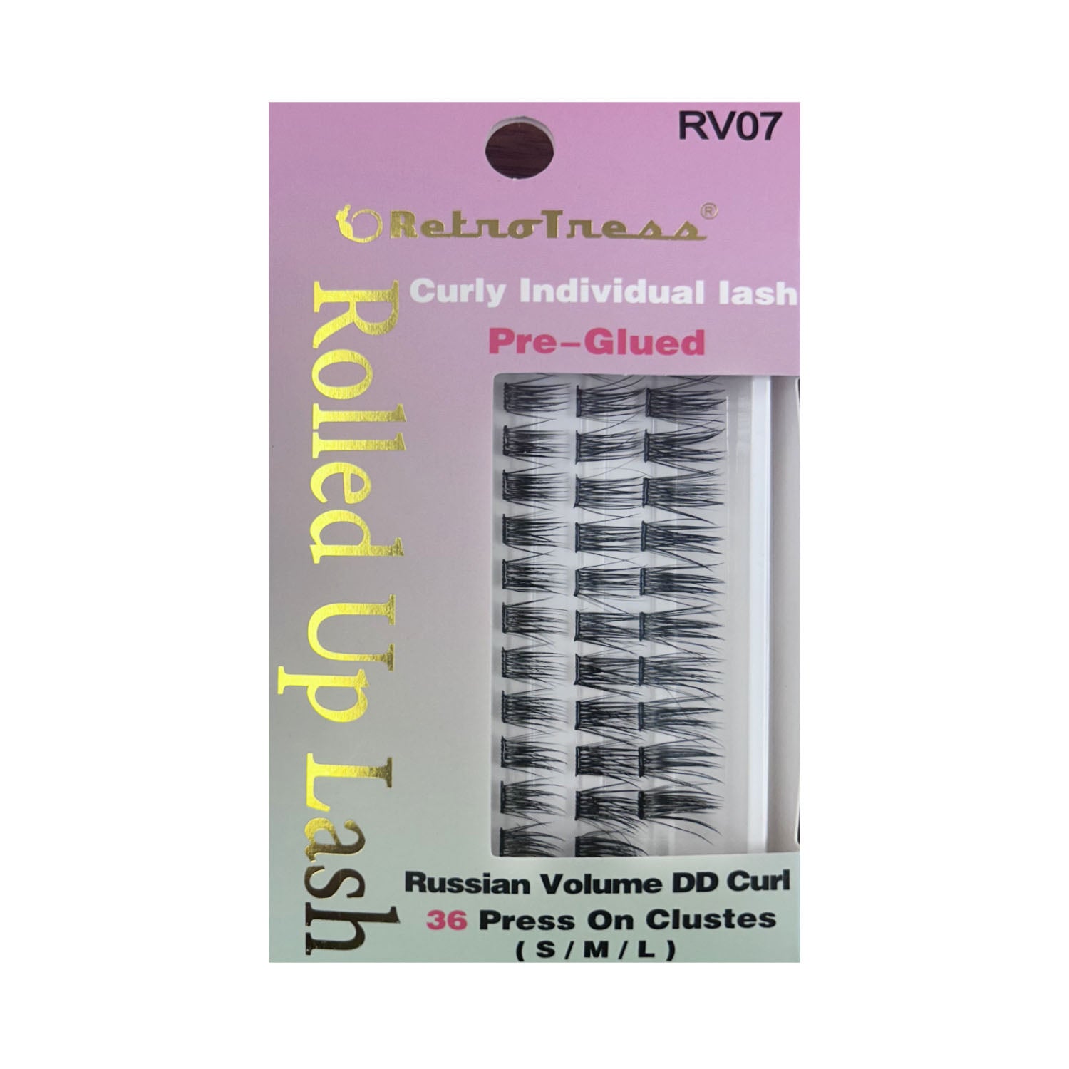 RetroTress Curly Individual Rolled Up Lash Pre Glued
