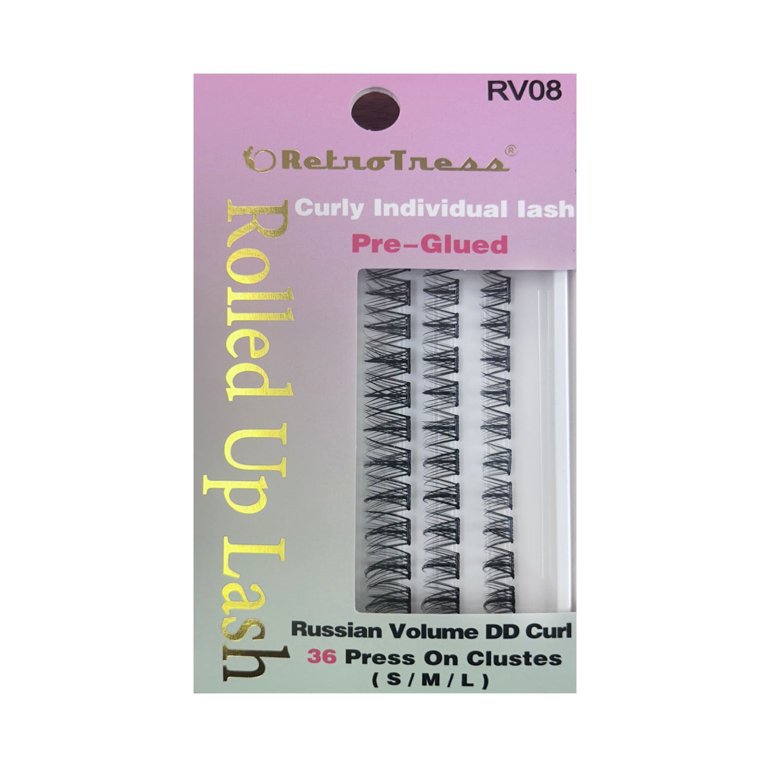 RetroTress Curly Individual Rolled Up Lash Pre Glued