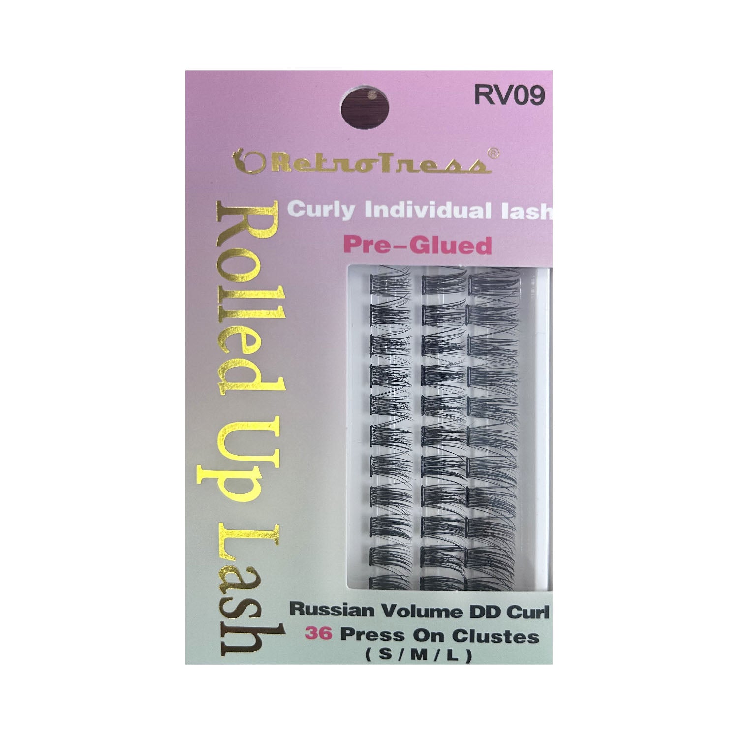 RetroTress Curly Individual Rolled Up Lash Pre Glued
