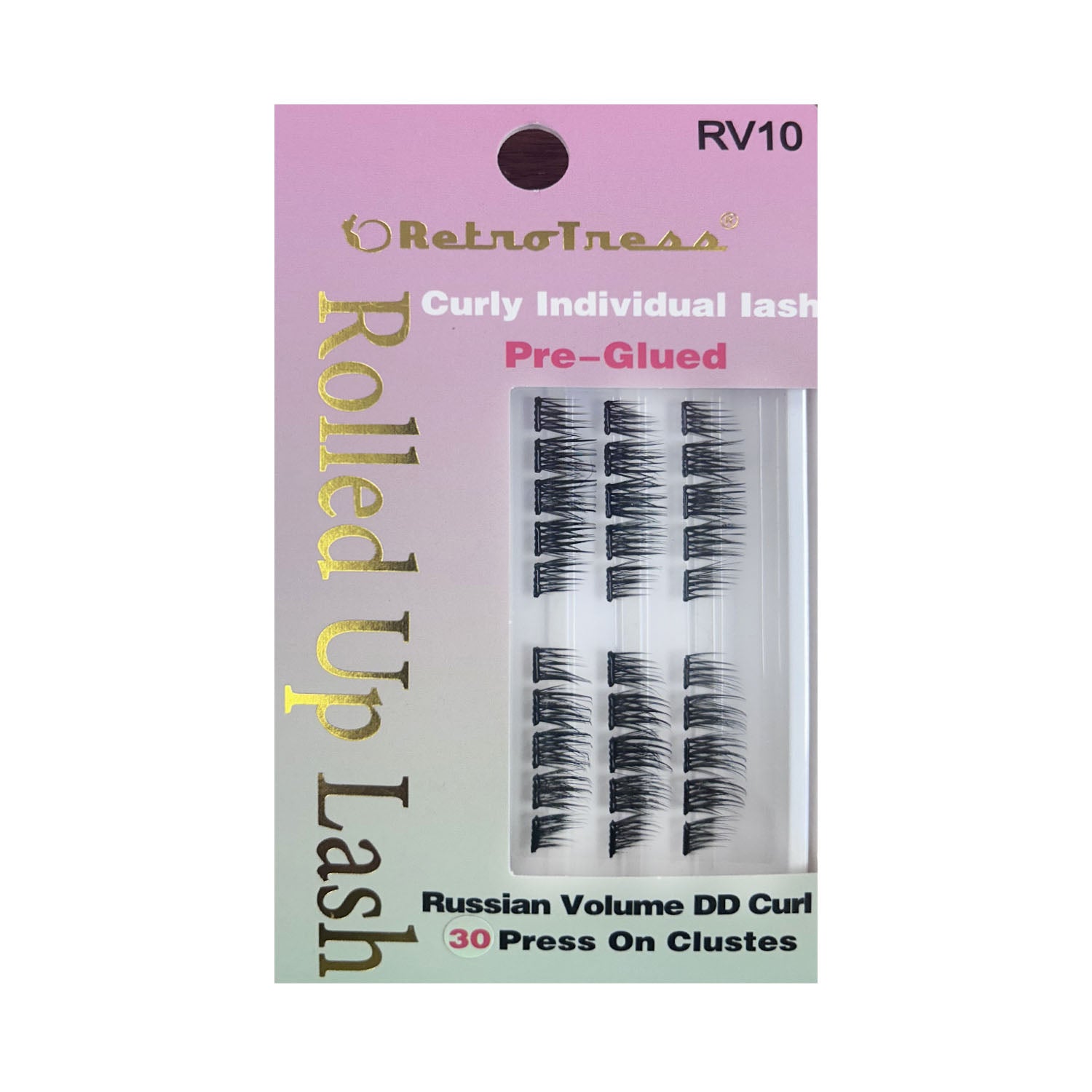 RetroTress Curly Individual Rolled Up Lash Pre Glued