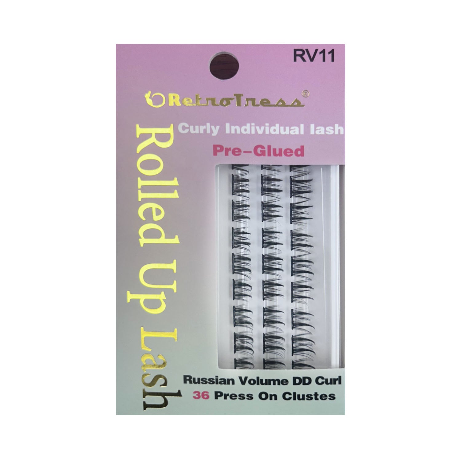 RetroTress Curly Individual Rolled Up Lash Pre Glued