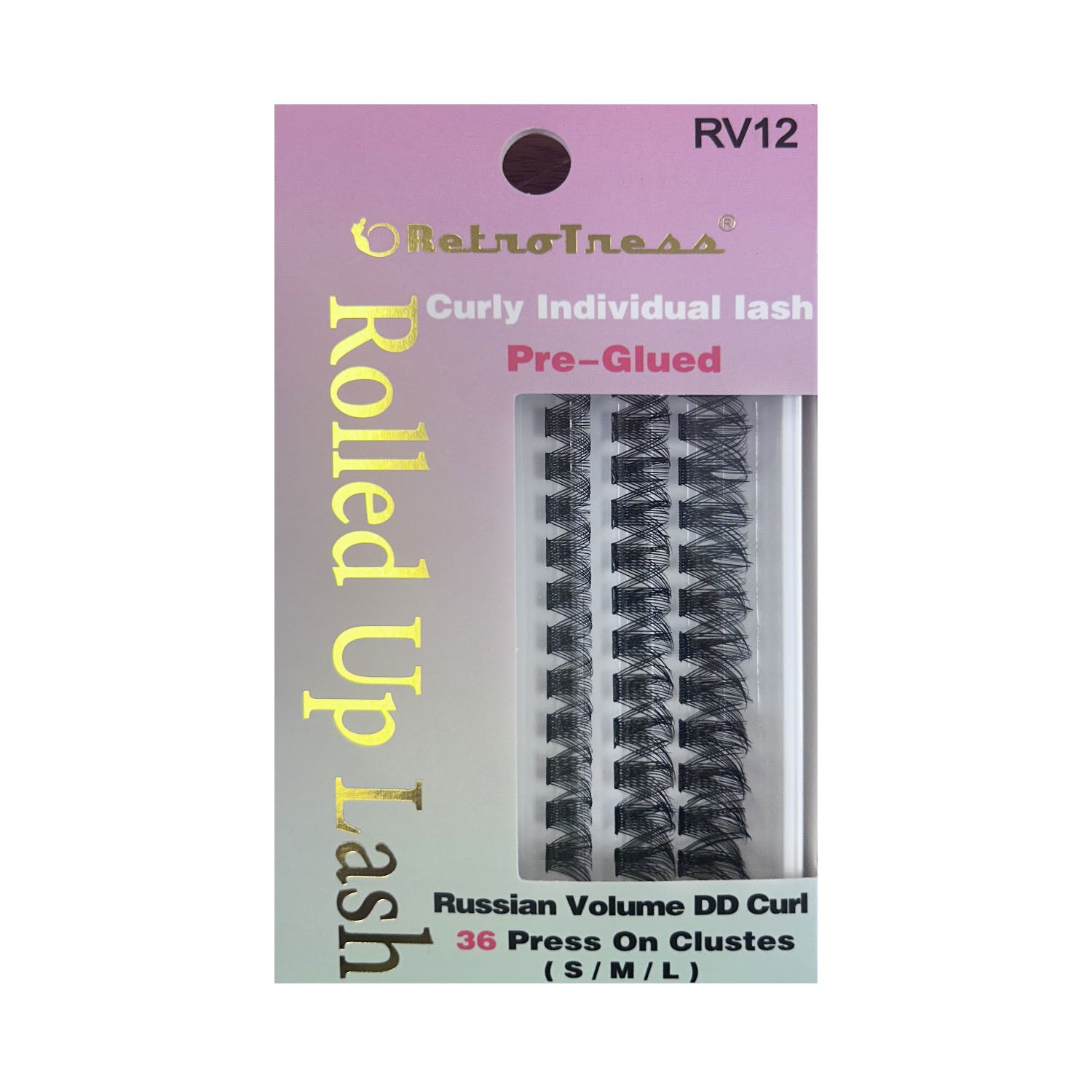RetroTress Curly Individual Rolled Up Lash Pre Glued