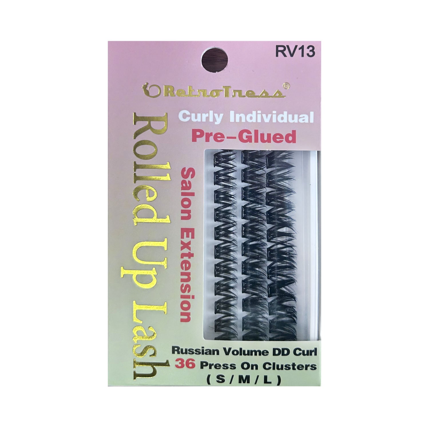 RetroTress Curly Individual Rolled Up Lash Pre Glued