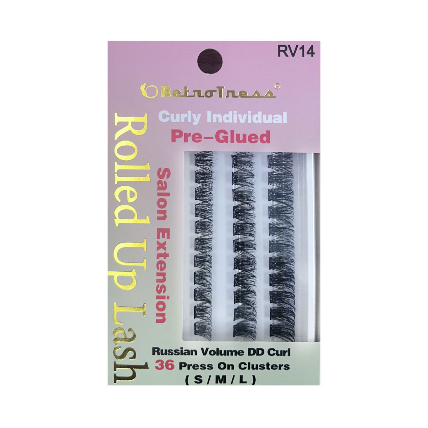 RetroTress Curly Individual Rolled Up Lash Pre Glued