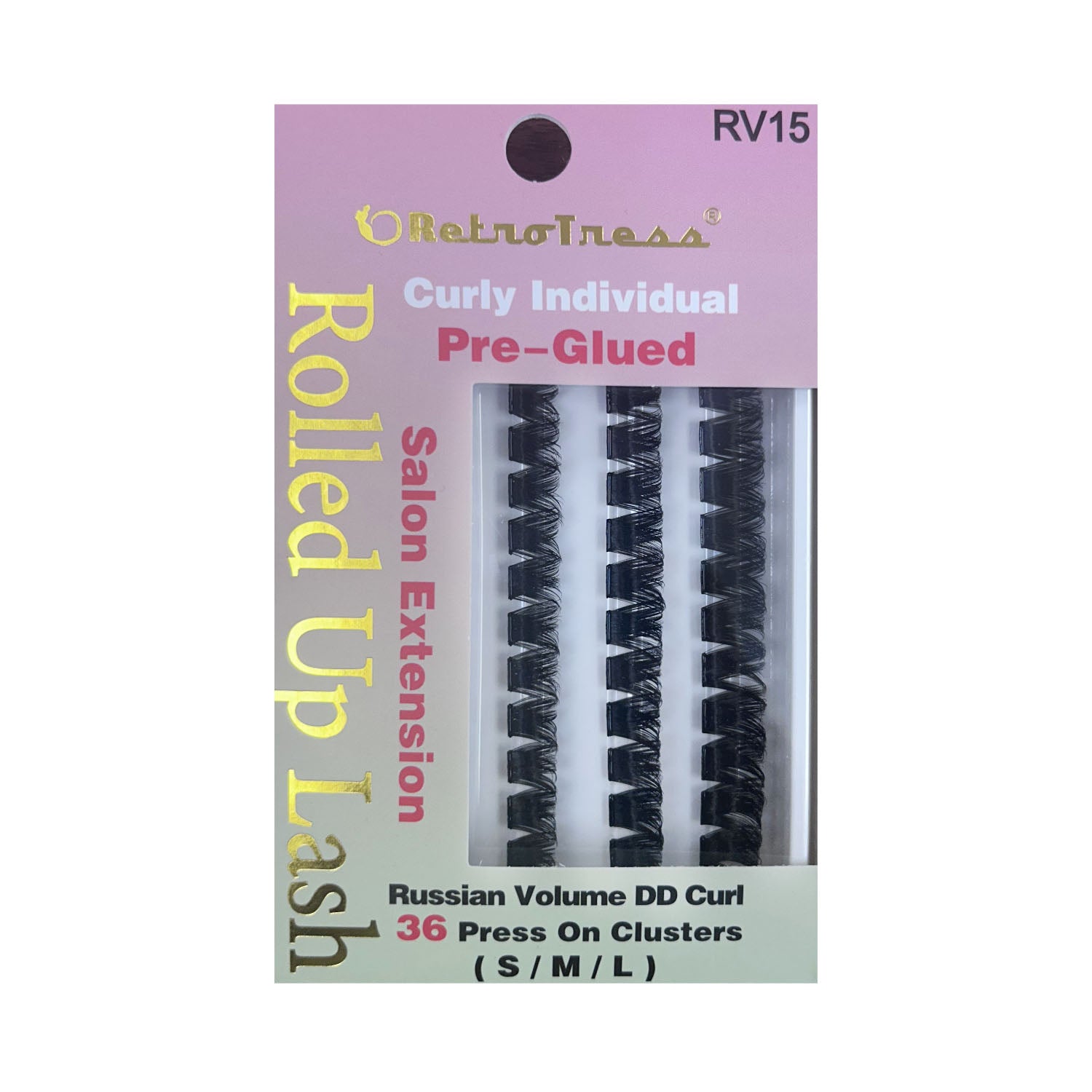 RetroTress Curly Individual Rolled Up Lash Pre Glued