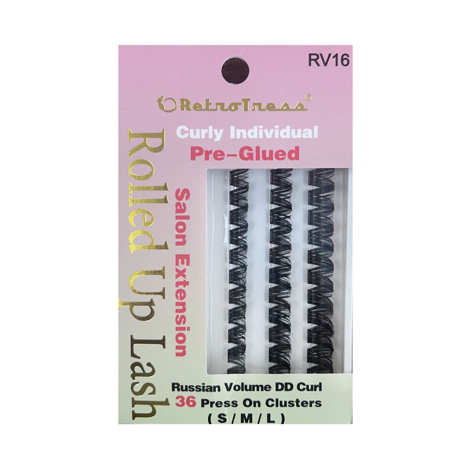 RetroTress Curly Individual Rolled Up Lash Pre Glued