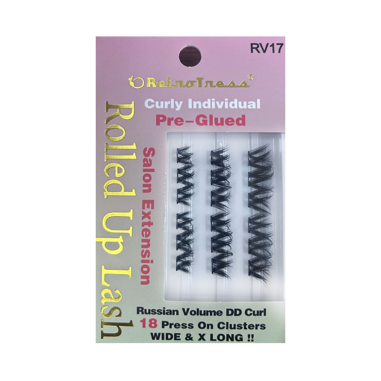 RetroTress Curly Individual Rolled Up Lash Pre Glued