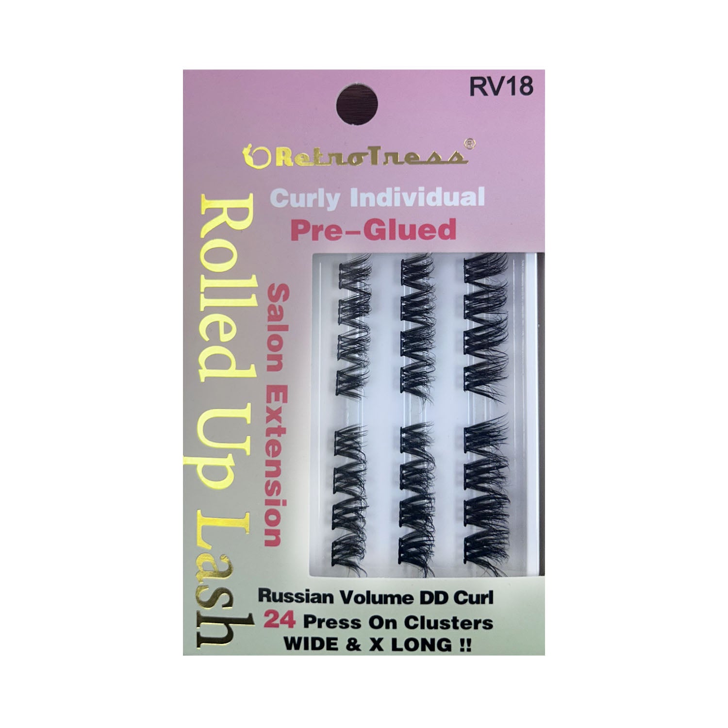 RetroTress Curly Individual Rolled Up Lash Pre Glued