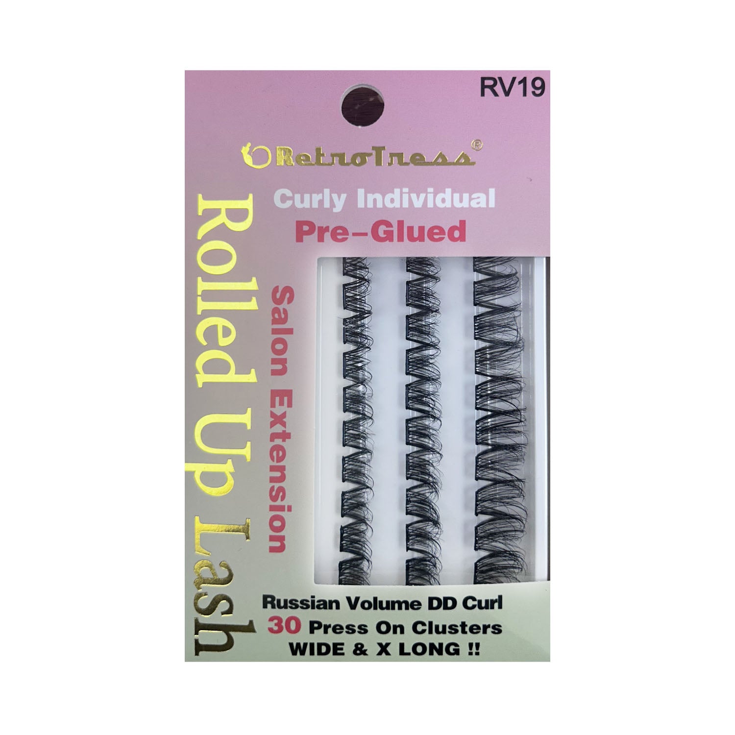 RetroTress Curly Individual Rolled Up Lash Pre Glued