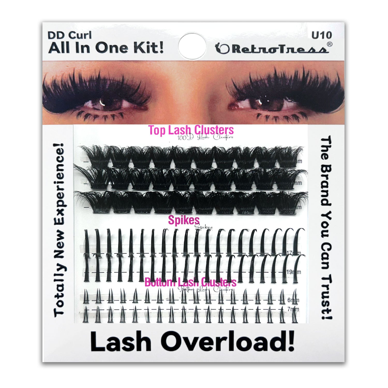 ALL IN ONE KIT 3 IN 1 BOX Lashes Clusters Kit DIY Lash Extension