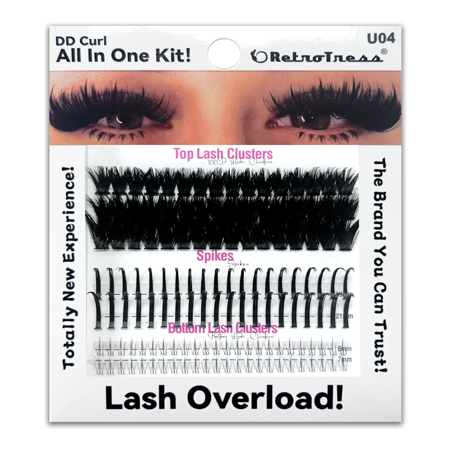 ALL IN ONE KIT 3 IN 1 BOX Lashes Clusters Kit DIY Lash Extension