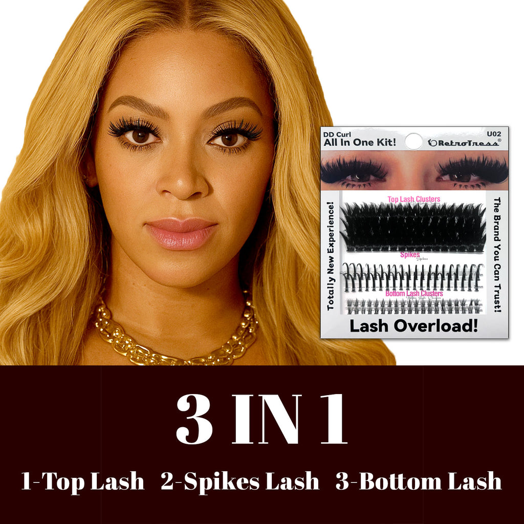 ALL IN ONE KIT 3 IN 1 BOX Lashes Clusters Kit DIY Lash Extension