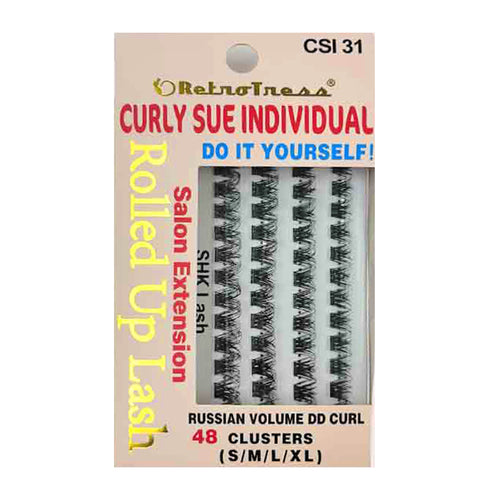 RetroTress -Curly Sue  Individual Lash(CSI) Clusters DIY Individual Eyelashes Extension  Wispy Clusters Lashes