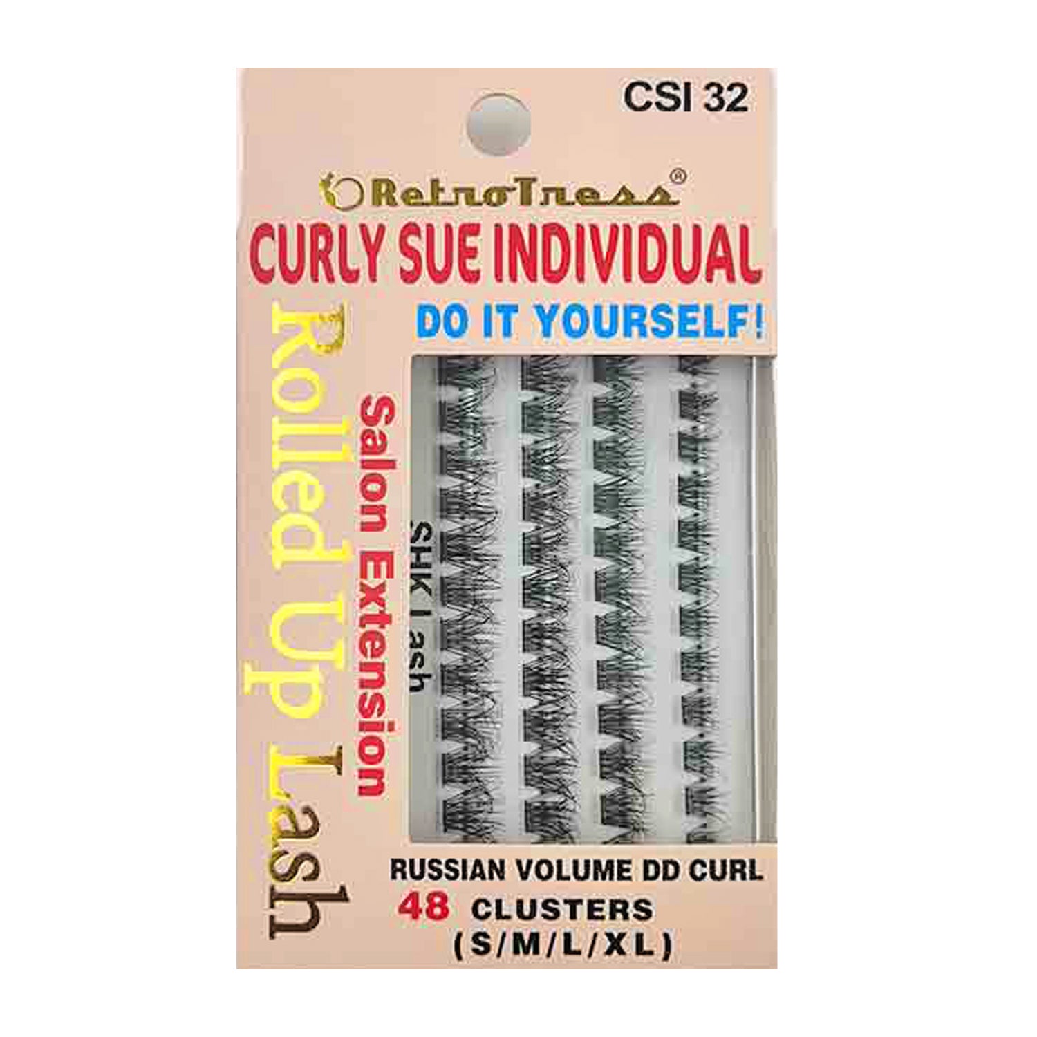 RetroTress -Curly Sue  Individual Lash(CSI) Clusters DIY Individual Eyelashes Extension  Wispy Clusters Lashes