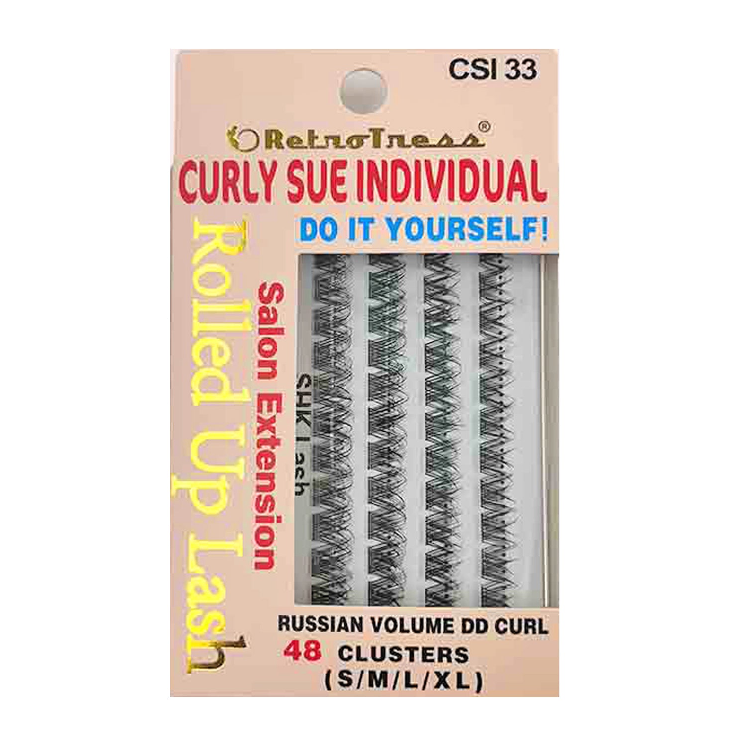 RetroTress -Curly Sue  Individual Lash(CSI) Clusters DIY Individual Eyelashes Extension  Wispy Clusters Lashes