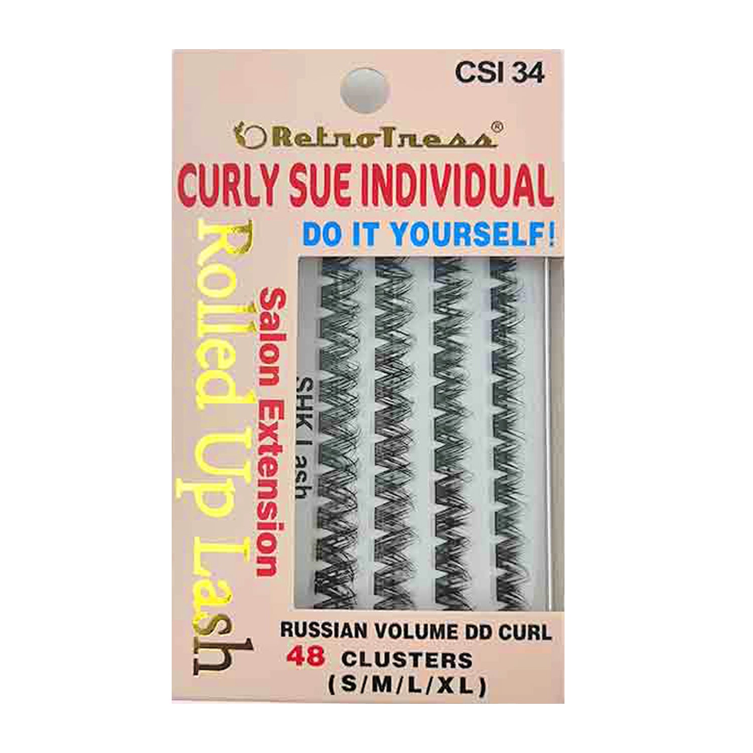 RetroTress -Curly Sue  Individual Lash(CSI) Clusters DIY Individual Eyelashes Extension  Wispy Clusters Lashes