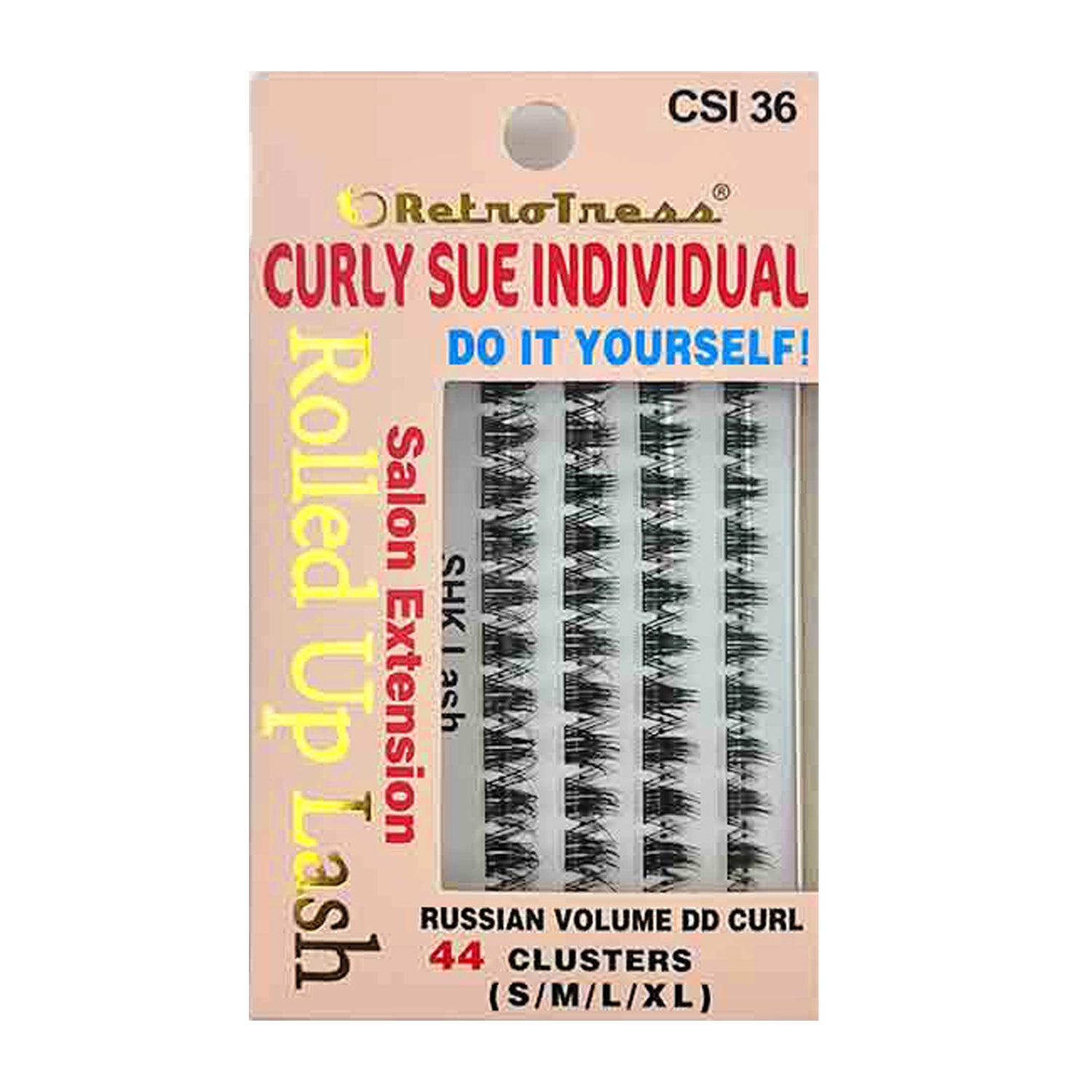 RetroTress -Curly Sue  Individual Lash(CSI) Clusters DIY Individual Eyelashes Extension  Wispy Clusters Lashes