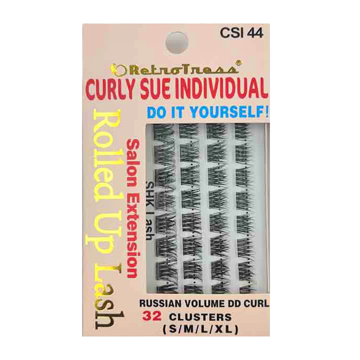 RetroTress -Curly Sue  Individual Lash(CSI) Clusters DIY Individual Eyelashes Extension  Wispy Clusters Lashes