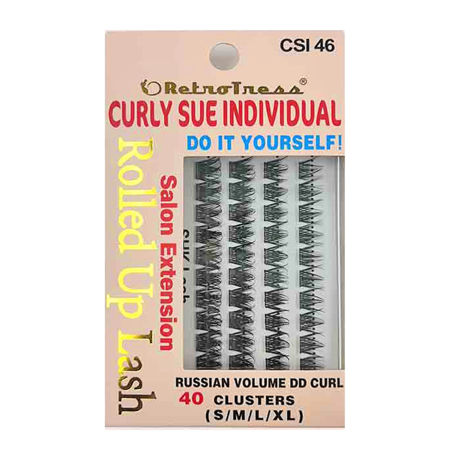 RetroTress -Curly Sue  Individual Lash(CSI) Clusters DIY Individual Eyelashes Extension  Wispy Clusters Lashes