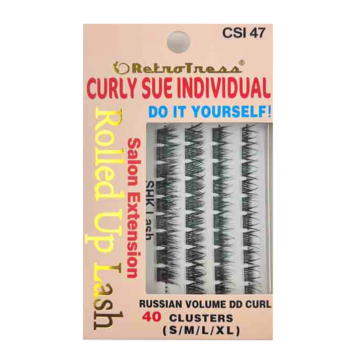 RetroTress -Curly Sue  Individual Lash(CSI) Clusters DIY Individual Eyelashes Extension  Wispy Clusters Lashes