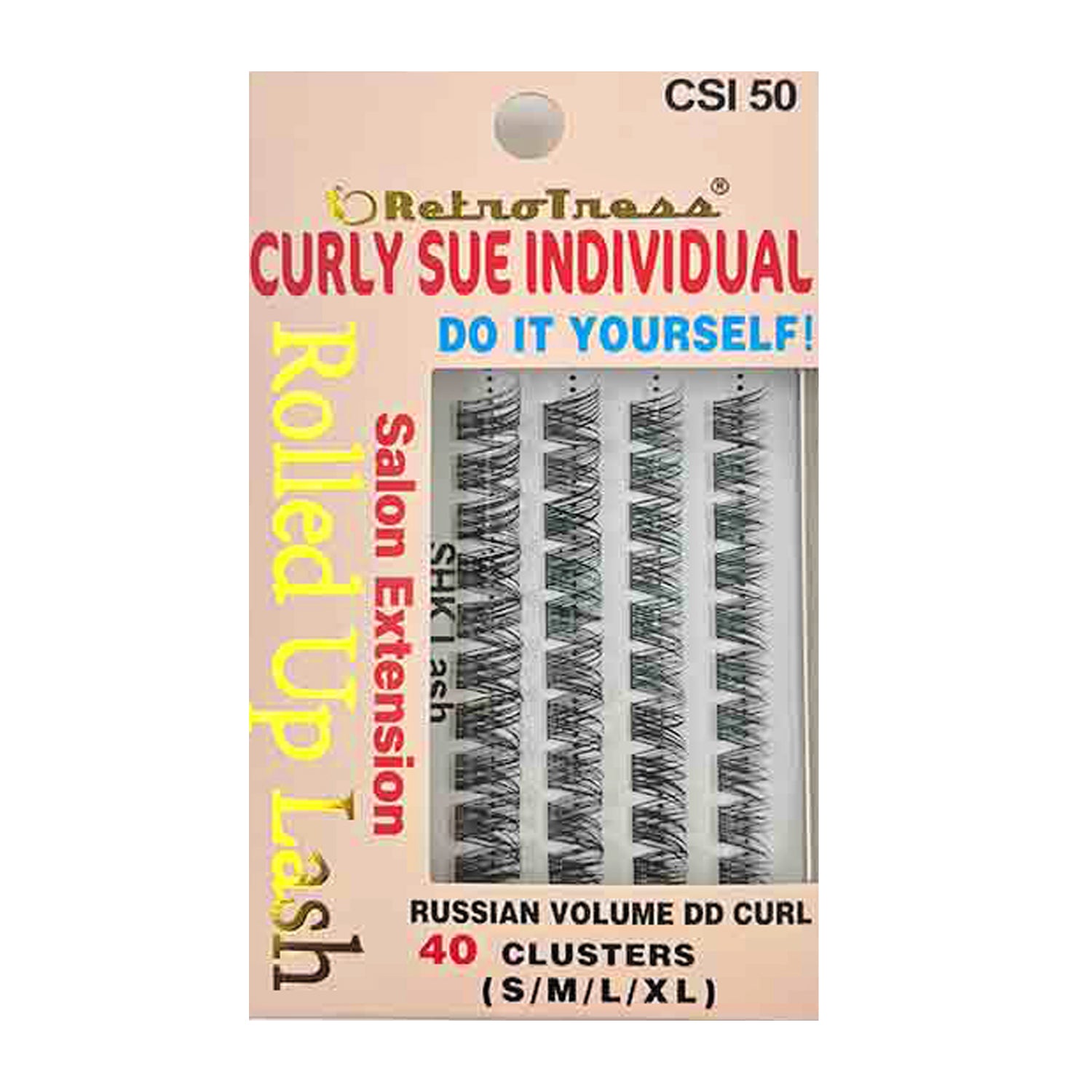 RetroTress -Curly Sue  Individual Lash(CSI) Clusters DIY Individual Eyelashes Extension  Wispy Clusters Lashes