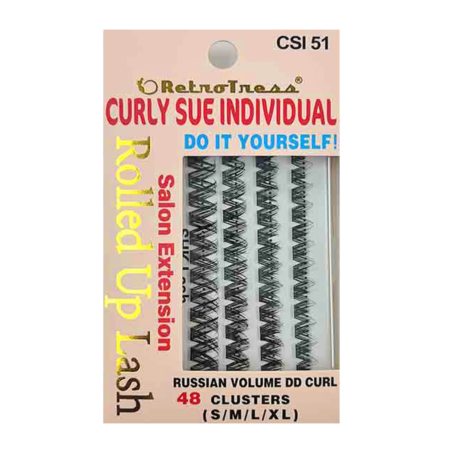 RetroTress -Curly Sue  Individual Lash(CSI) Clusters DIY Individual Eyelashes Extension  Wispy Clusters Lashes