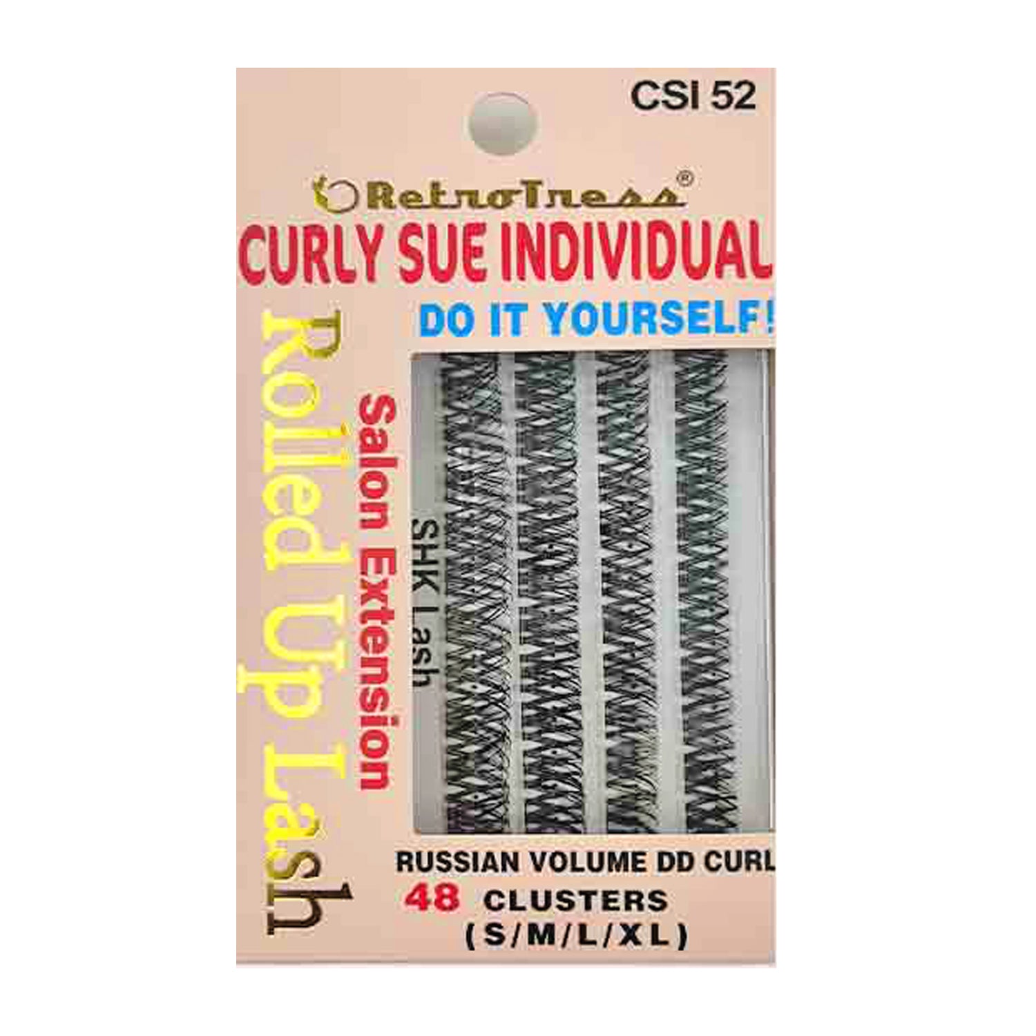 RetroTress -Curly Sue  Individual Lash(CSI) Clusters DIY Individual Eyelashes Extension  Wispy Clusters Lashes