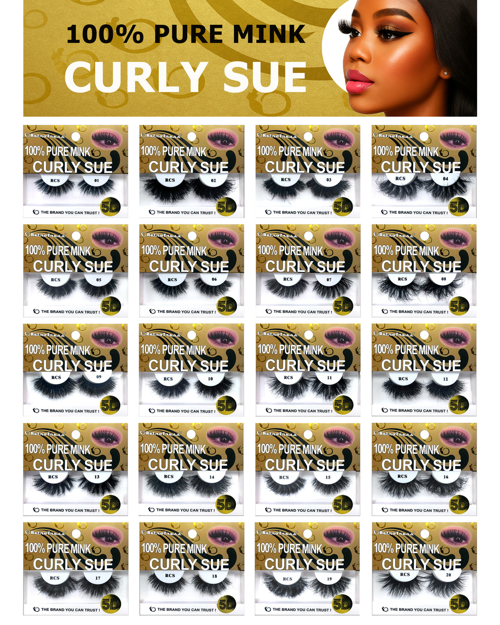 RetroTress  100% PURE MINK CURLY SUE - RCS