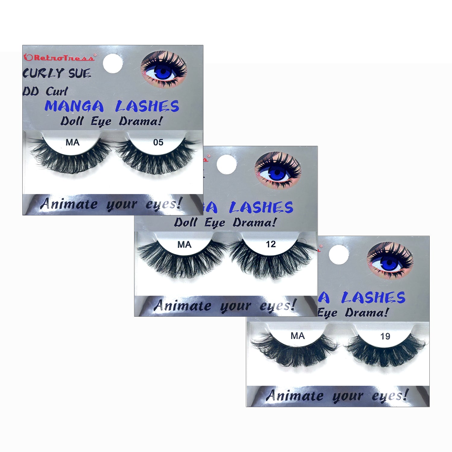 RetroTress Lashes Curly Sue DD Curl MANGA Eyelashes-MA